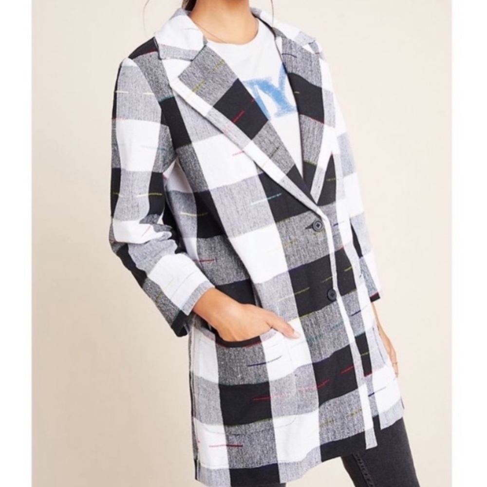 THE ODELLS Plaid Coat NWT size Small